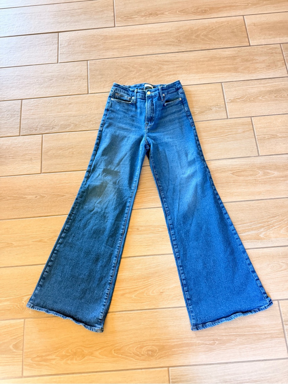 Good American High-Waist Blue Wide Leg Women's Jeans
